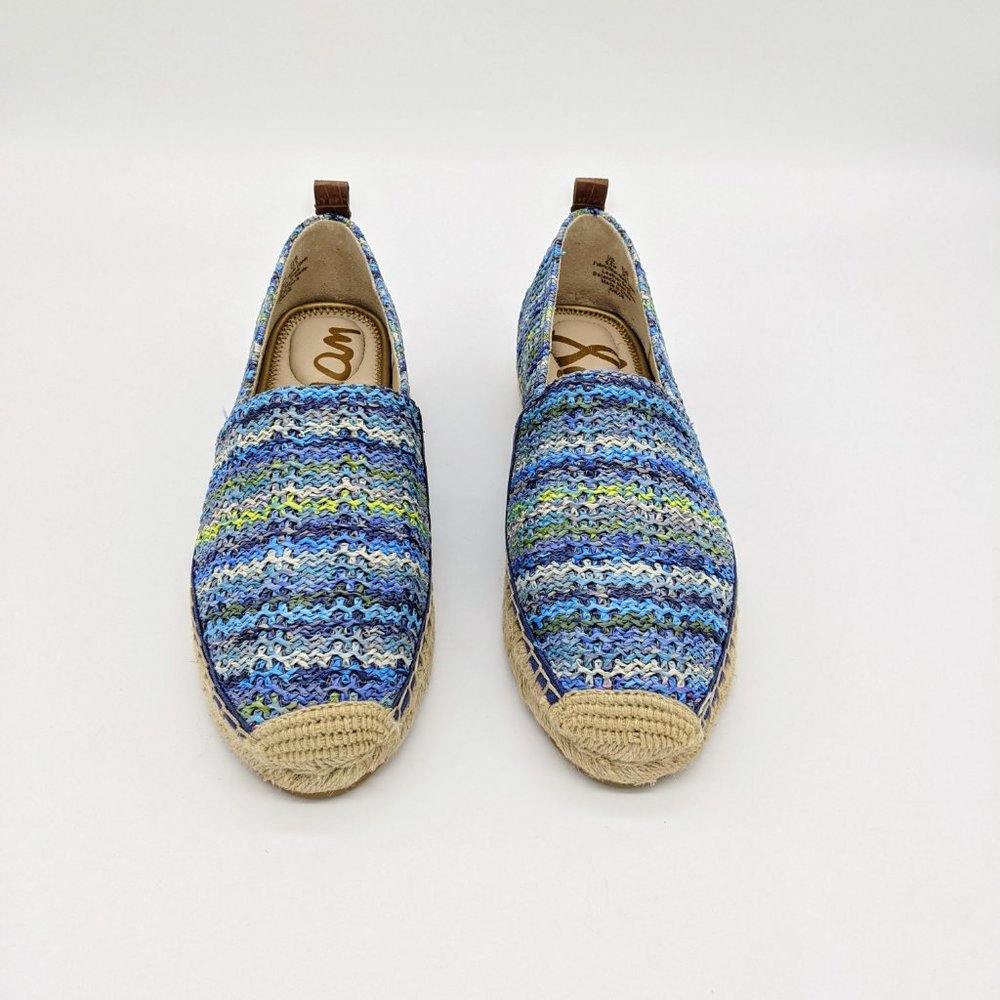 Sam Edelman Khloe Blue Raffia Espadrille Flats 8.5 - Picture 2 of 9